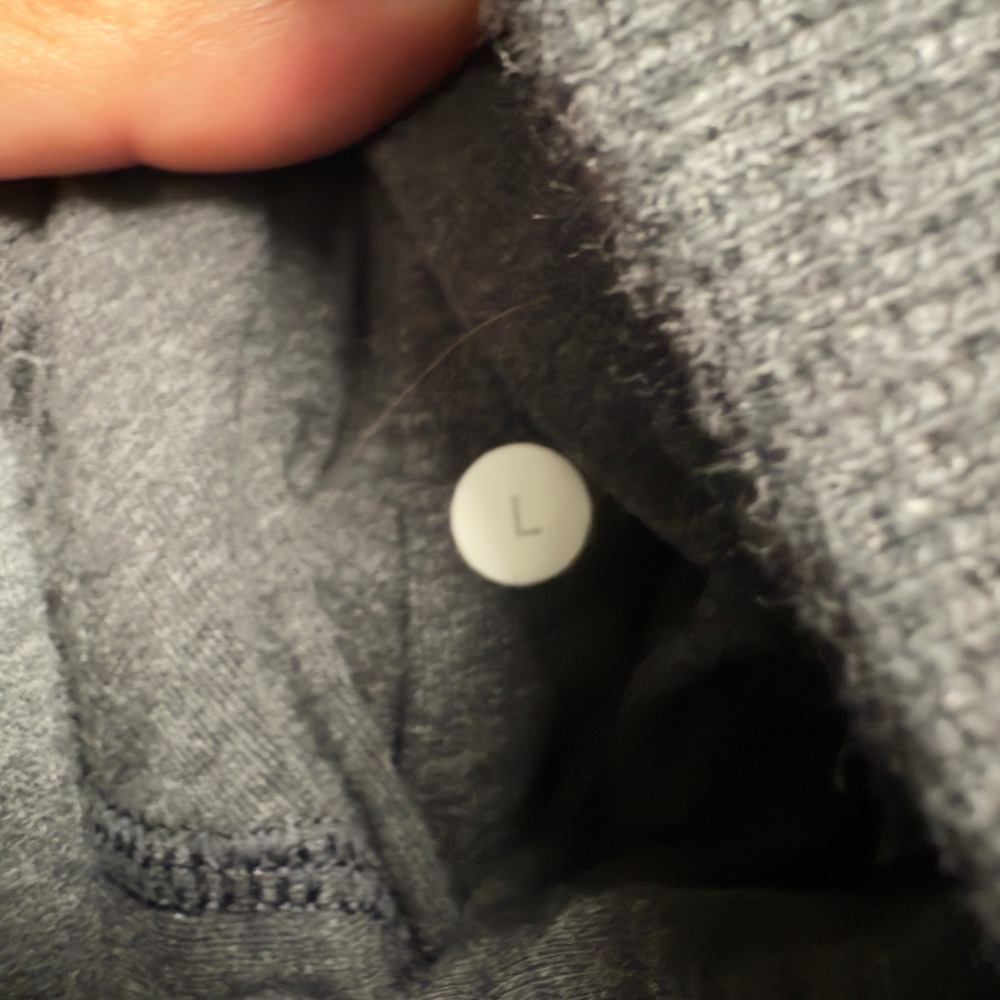 Lululemon Mens Sz Large Charcoal Gray Revolve Henley Pullover Stretch Sweatshirt - Picture 4 of 6
